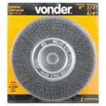 Escova Circular 6" x 1/2" x 5/8" Vonder